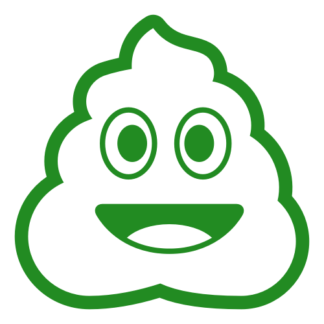 Pile Of Poo Emoji Decal (Green)